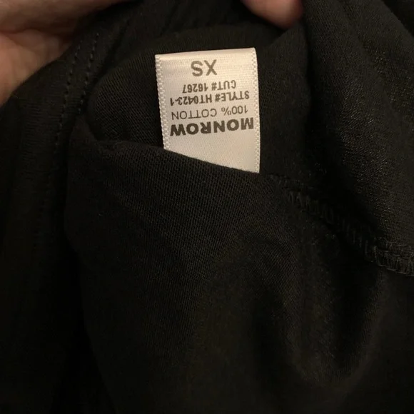 Monrow Black Zip Up Corset Tee Size XS - Picture 2 of 4